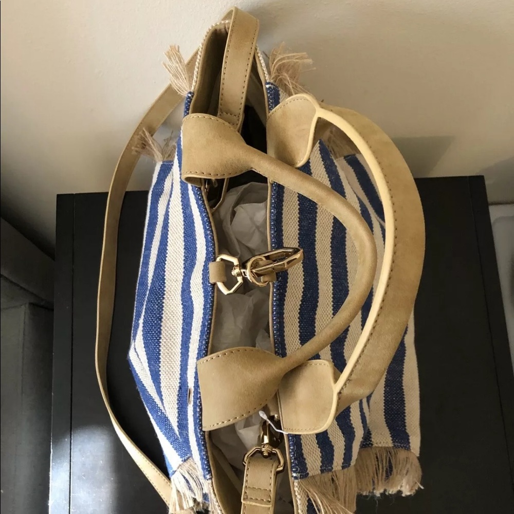Denim/Tan Handbag